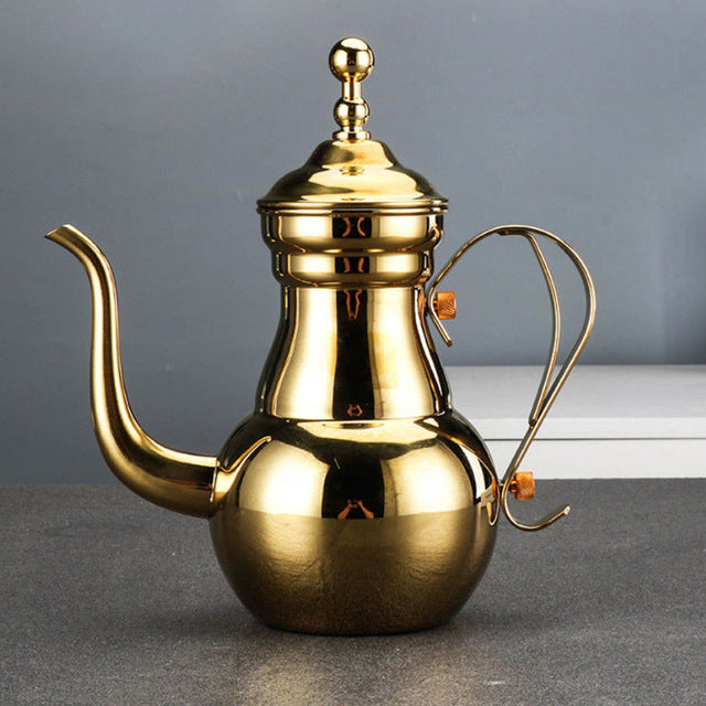 Stainless Steel Teapot Restaurant Retro Royal Teapot With Tea Strainer | Stornfield