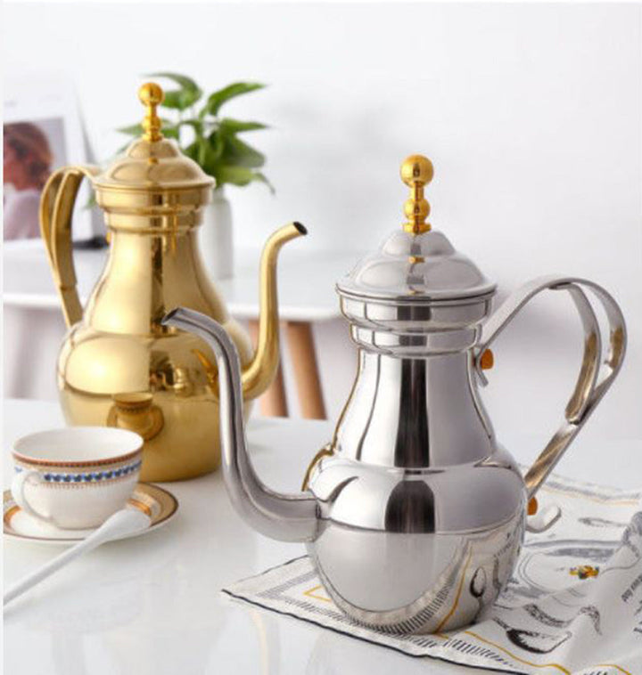 Stainless Steel Teapot Restaurant Retro Royal Teapot With Tea Strainer | Stornfield