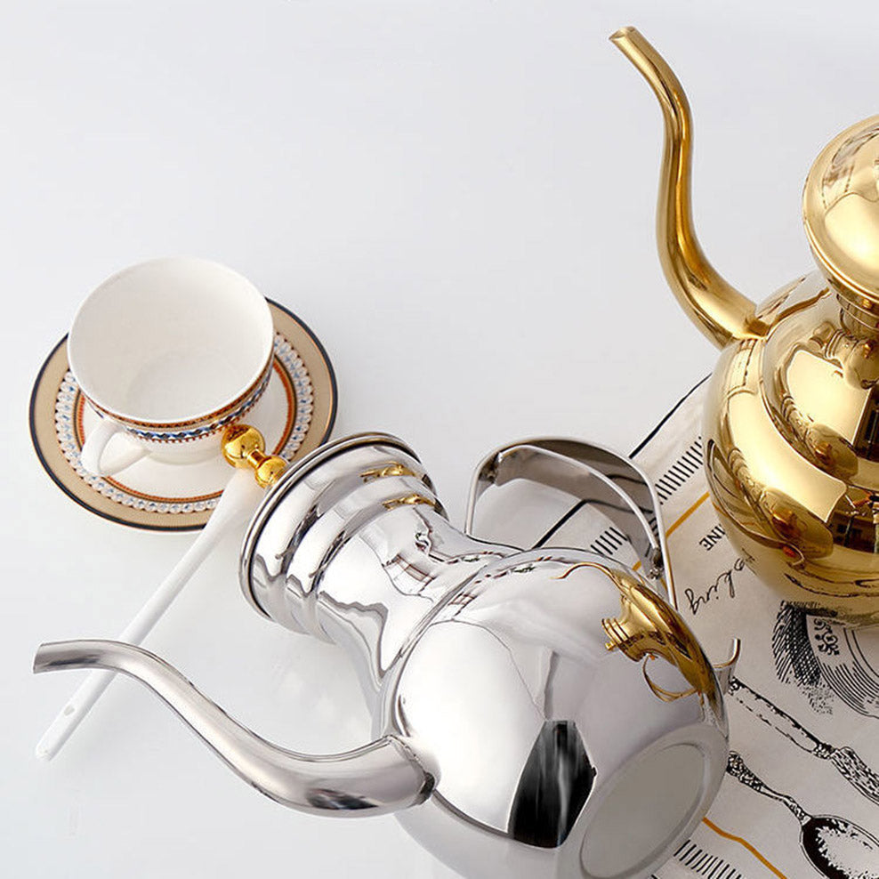 Stainless Steel Teapot Restaurant Retro Royal Teapot With Tea Strainer | Stornfield