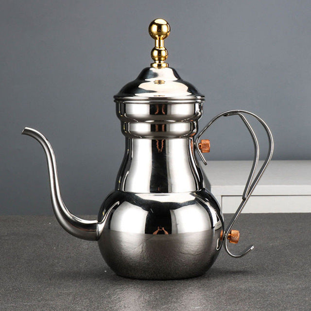 Stainless Steel Teapot Restaurant Retro Royal Teapot With Tea Strainer | Stornfield