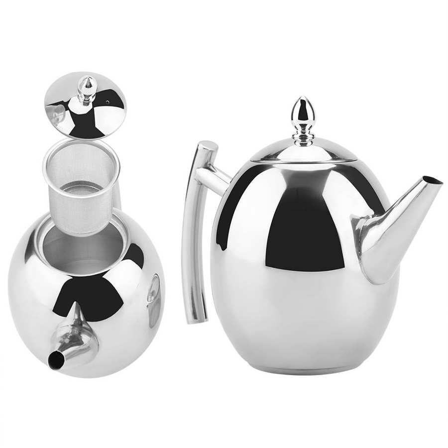 Stainless Steel Teapot Tea Coffee Kettle Container with Removable Mesh | Stornfield
