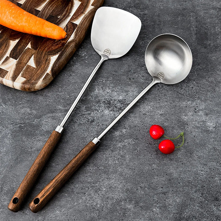 Stainless Steel Spatula with Wooden Handle Kitchen Utensils | Stornfield