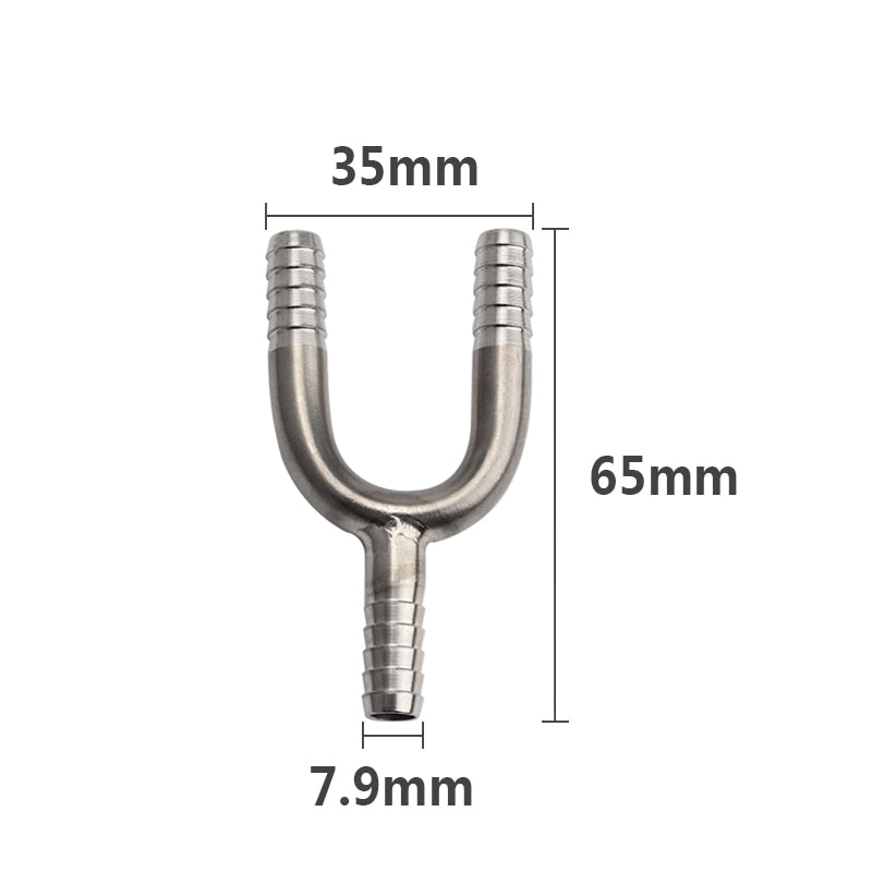 Stainless Steel U Shaped Hose Barb Tee 3 Way Beer Hose Connector | Stornfield