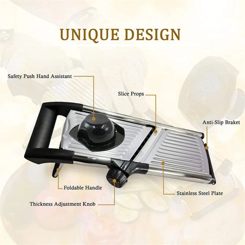 Stainless Steel Vegetable Cutter and Chopper Adjustable Manual Slicer | Stornfield