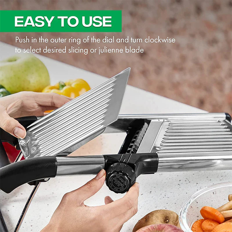 Stainless Steel Vegetable Cutter and Chopper Adjustable Manual Slicer | Stornfield