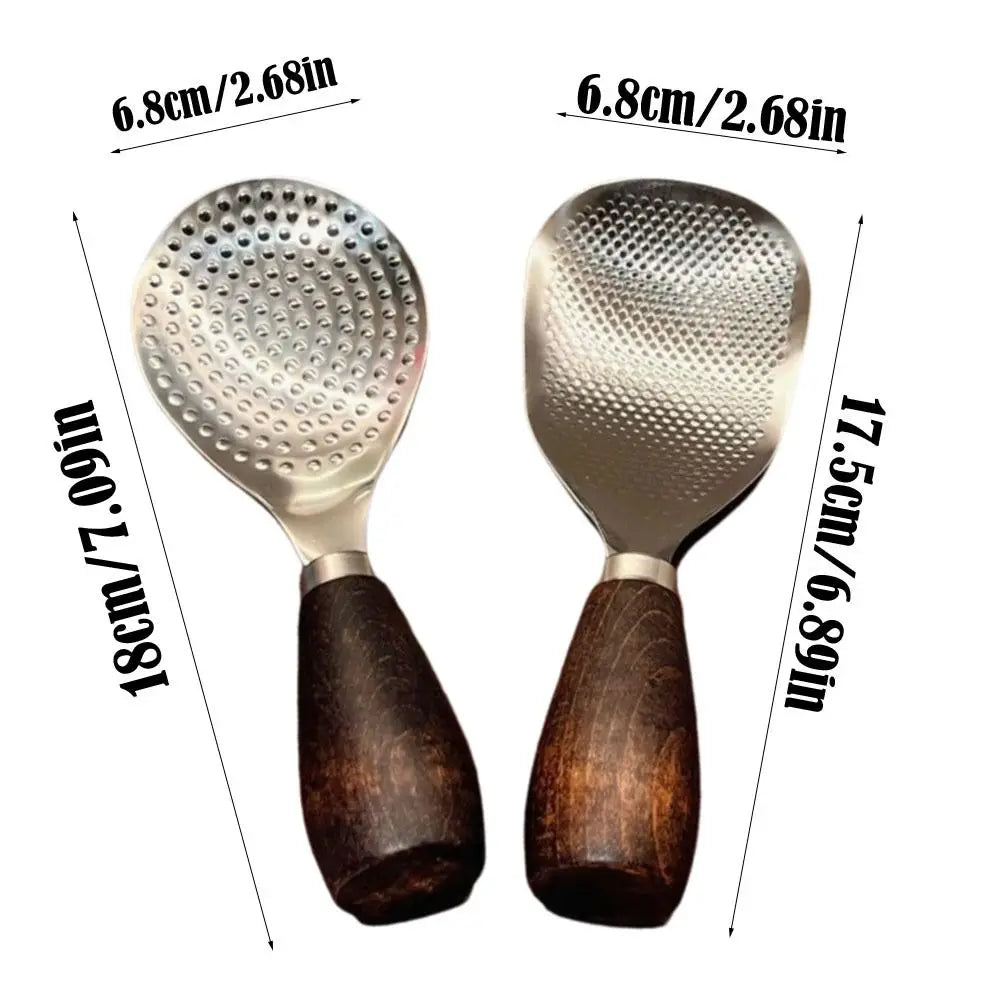 Stainless Steel Vertical Rice Spoon Spatula Wooden Handle Rice Spoon | Stornfield