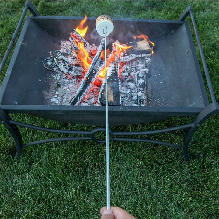 Stainless steel Wooden Handle Adjustable BBQ Fork Skewer | Stornfield