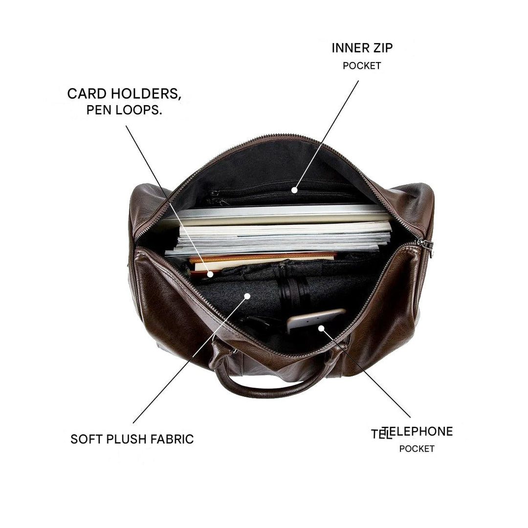 Large-Capacity Leather Travel Duffel – Lightweight & Durable Carry-On Bag | Stornfield