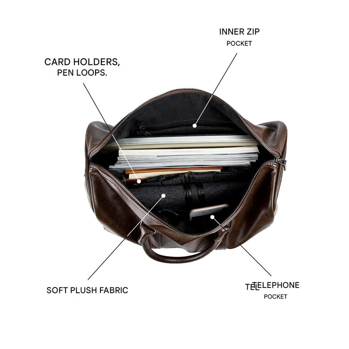 Large-Capacity Leather Travel Duffel – Lightweight & Durable Carry-On Bag | Stornfield
