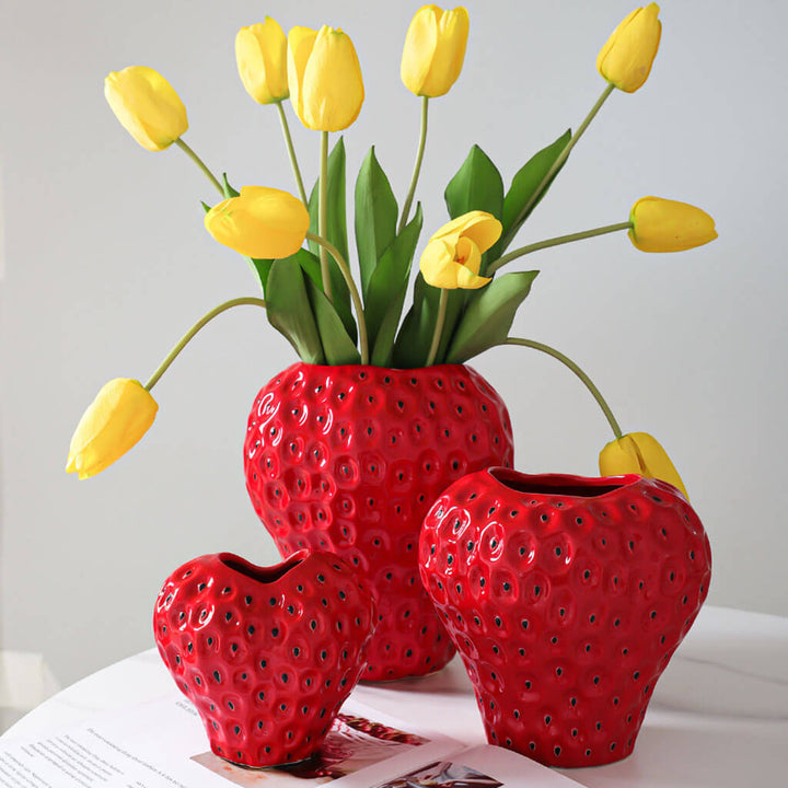 Stornfield | Strawberry Texture Ceramic Vase