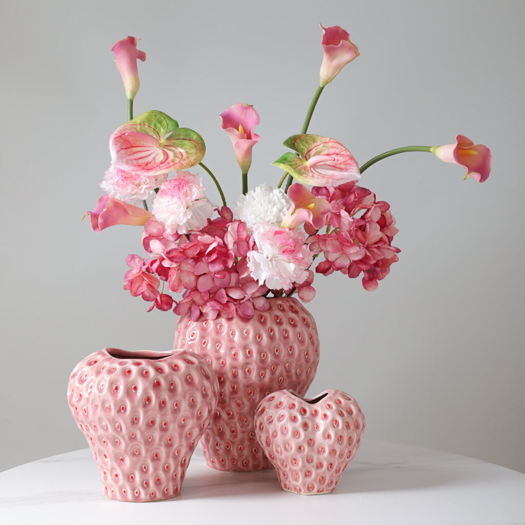 Stornfield | Strawberry Texture Ceramic Vase