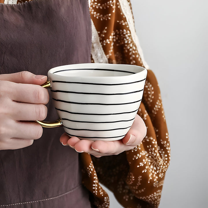 Ceramic mug with geometric design – Stylish and modern | Ideal for coffee or tea | Stornfield