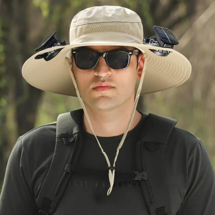 Solar-Powered Hat with Fan and UV Protection - SolarCool VentiHat | Stornfield