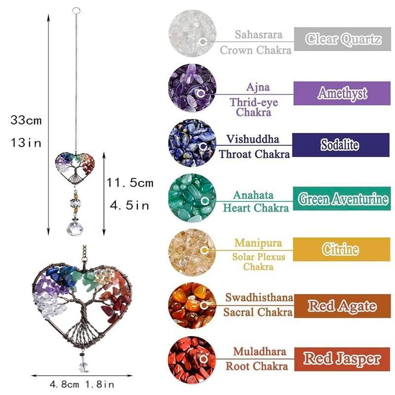 Crystal Wind Chime Tree Of Life Suncatcher | Stornfield