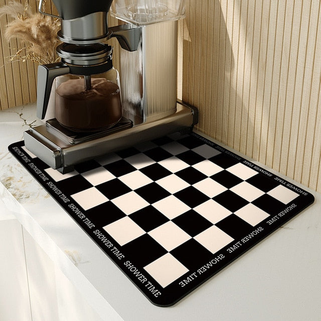 Super Absorbent Draining Mat Kitchen Bathroom Faucet Absorbent Mat | Stornfield