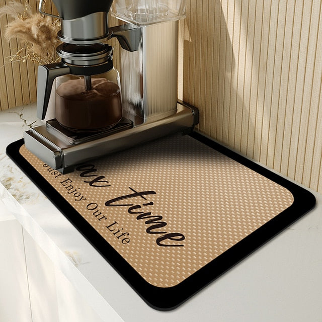 Super Absorbent Draining Mat Kitchen Bathroom Faucet Absorbent Mat | Stornfield
