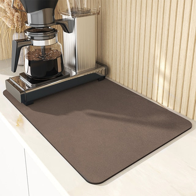 Super Absorbent Draining Mat Kitchen Bathroom Faucet Absorbent Mat | Stornfield