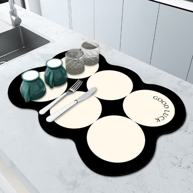 Super Absorbent Draining Mat Kitchen Bathroom Faucet Absorbent Mat | Stornfield