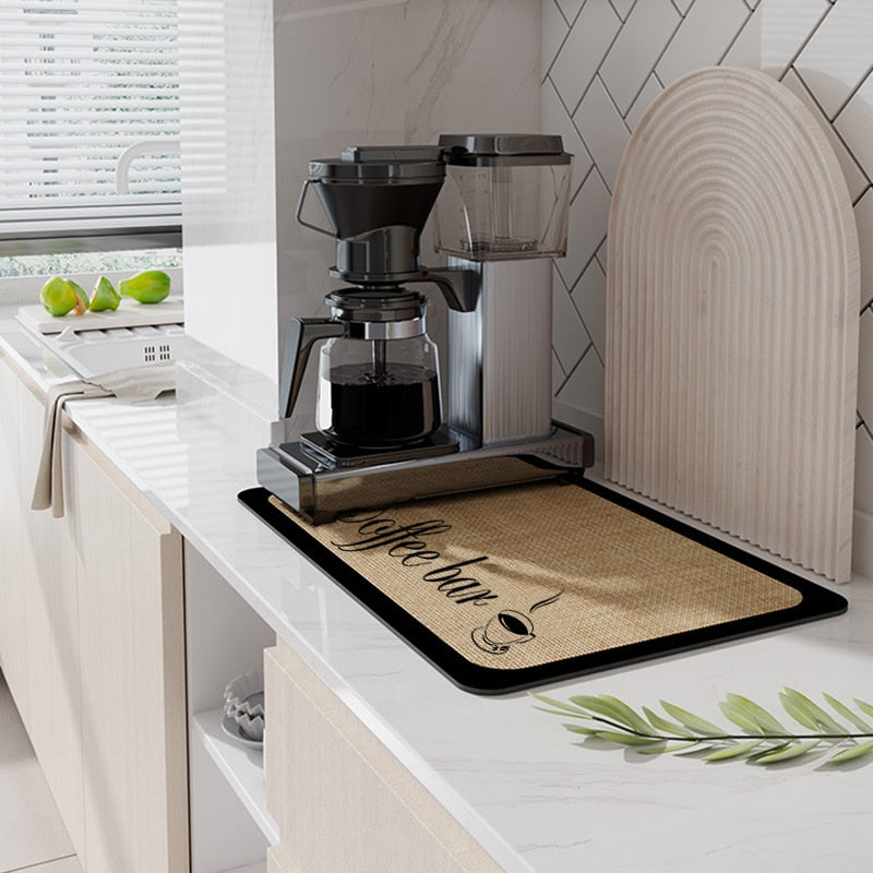 Super Absorbent Draining Mat Kitchen Bathroom Faucet Absorbent Mat | Stornfield