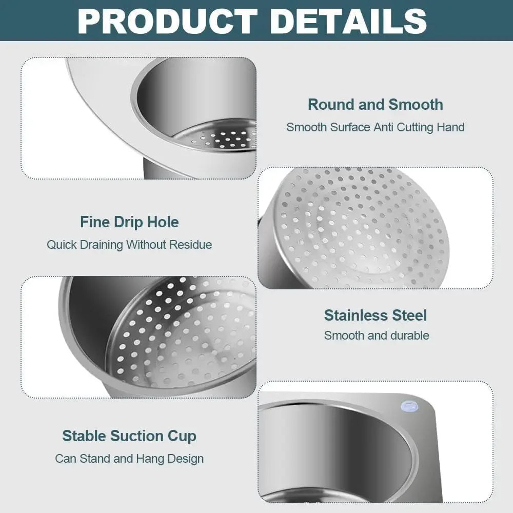 Swan Stainless Steel Kitchen Sink Strainer with Hanging Basket | Stornfield