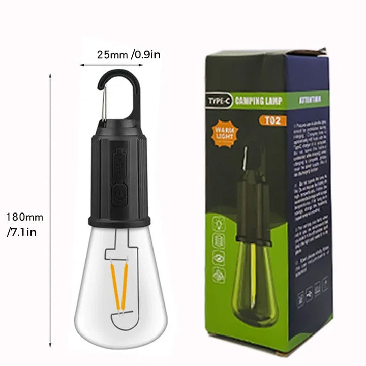Retro New Outdoor Camping Type-C Charging Bulb Light | Stornfield