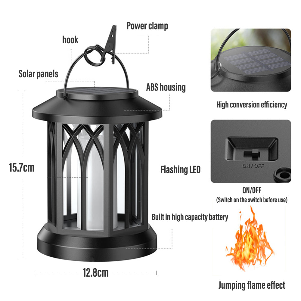 Stornfield | FlameGlow™ - Hanging Solar Flame Lantern (2 Pack)
