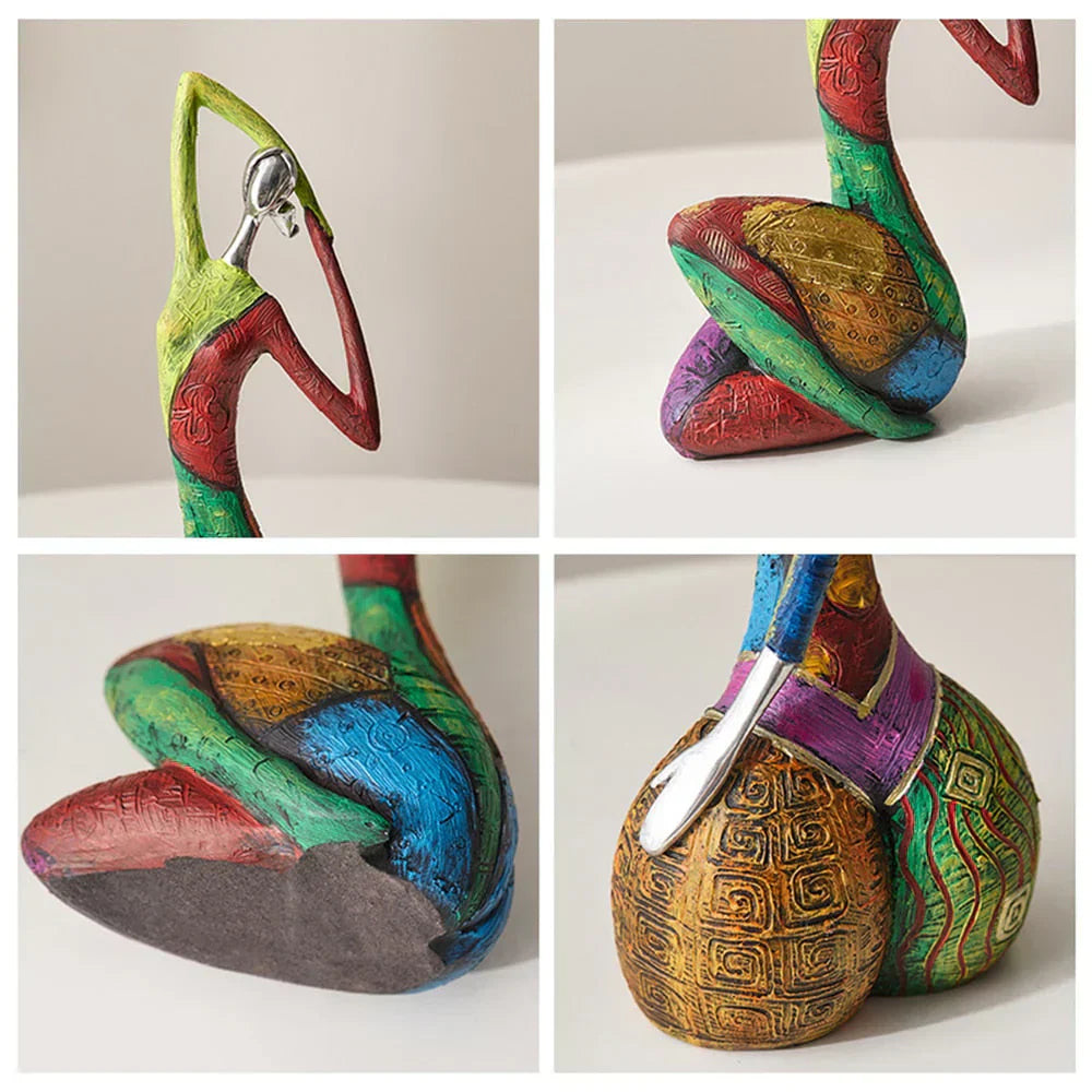 Stornfield | Modern Abstract Woman Sculptures – Handcrafted Colourful Resin Art for Home Decor