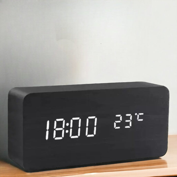 Digital Wooden Alarm Clock – Modern Technology with Timeless Wood Design | Stornfield