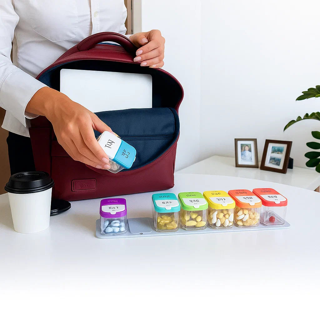 Large 7-Day Case – Moisture-Proof BPA-Free Compartments – Ideal for Seniors & Carers Stornfield