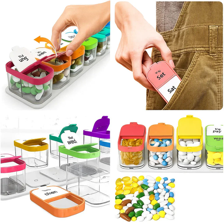Large 7-Day Case – Moisture-Proof BPA-Free Compartments – Ideal for Seniors & Carers Stornfield