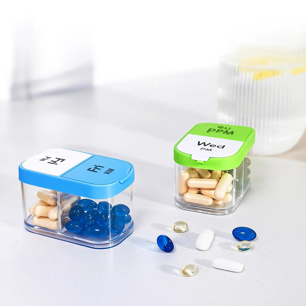 Large 7-Day Case – Moisture-Proof BPA-Free Compartments – Ideal for Seniors & Carers Stornfield