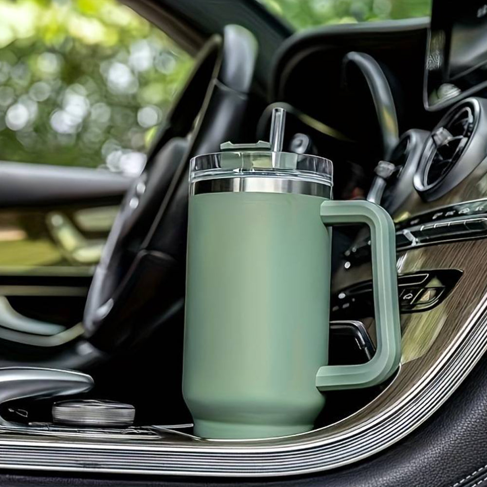 Tumbler Thermo mug 1200 ml with handle, lid and straw | Stornfield