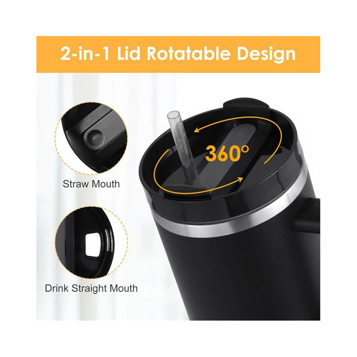 Tumbler Thermo mug 1200 ml with handle, lid and straw | Stornfield