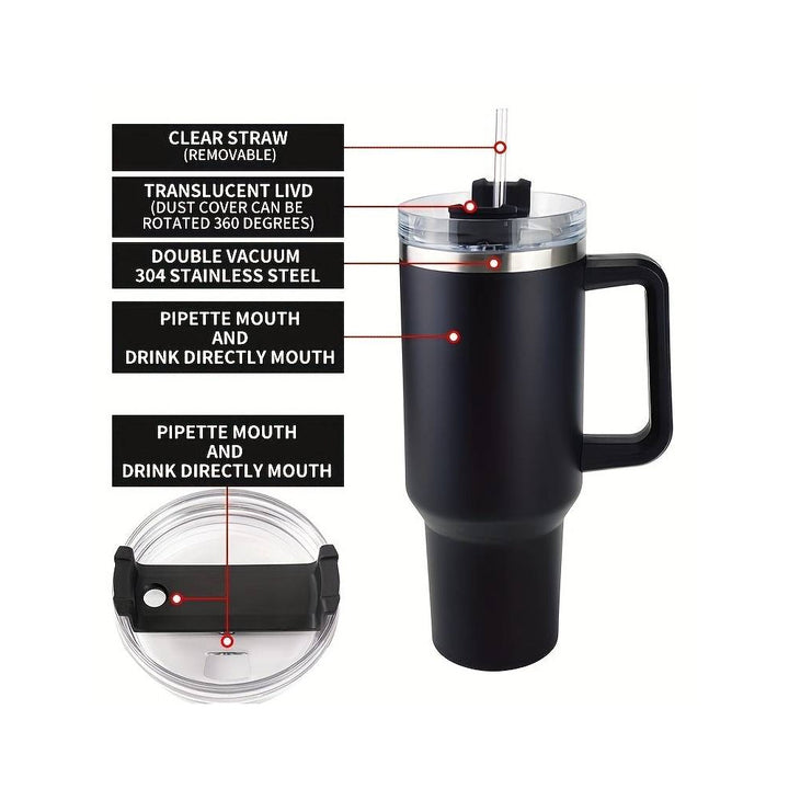 Tumbler Thermo mug 1200 ml with handle, lid and straw | Stornfield