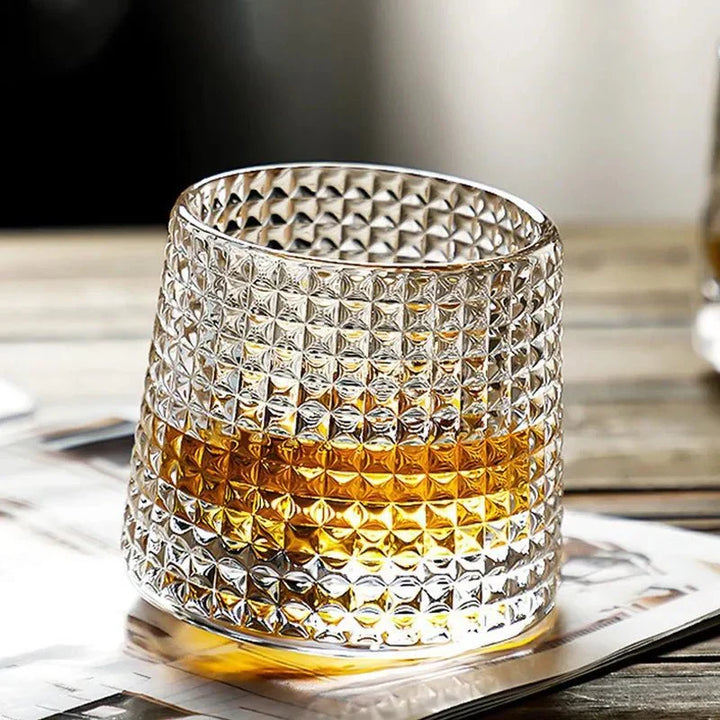 Stornfield | Textured Whisky Glass with Ripple Effect