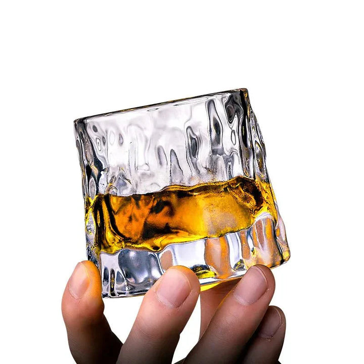 Stornfield | Textured Whisky Glass with Ripple Effect