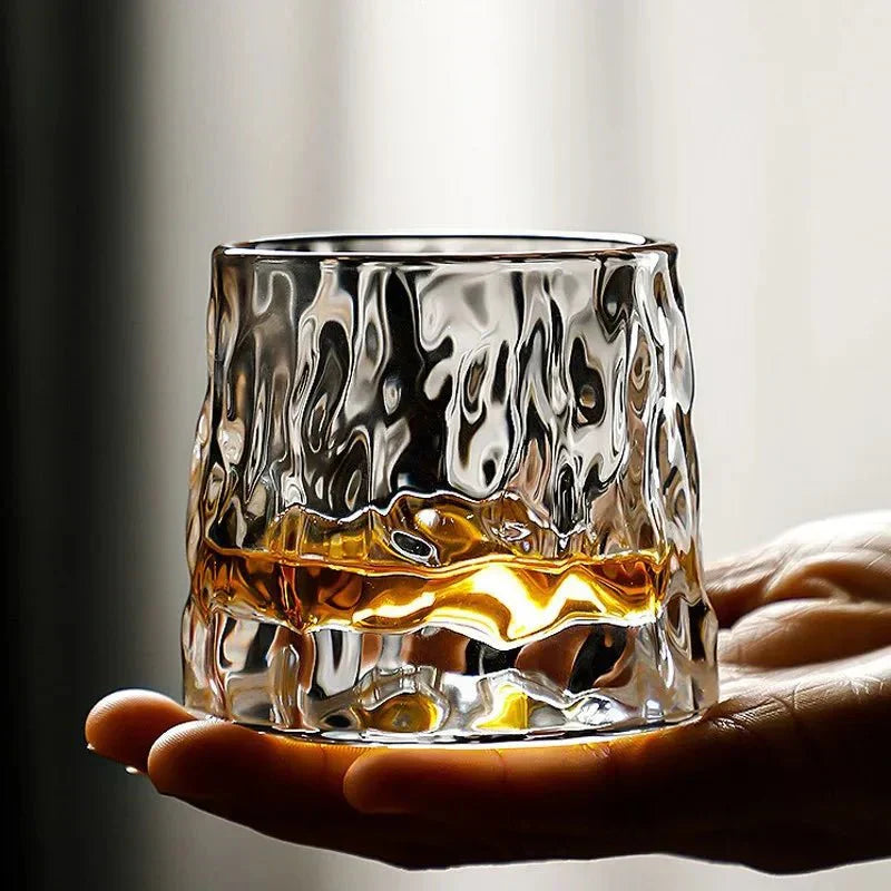 Stornfield | Textured Whisky Glass with Ripple Effect