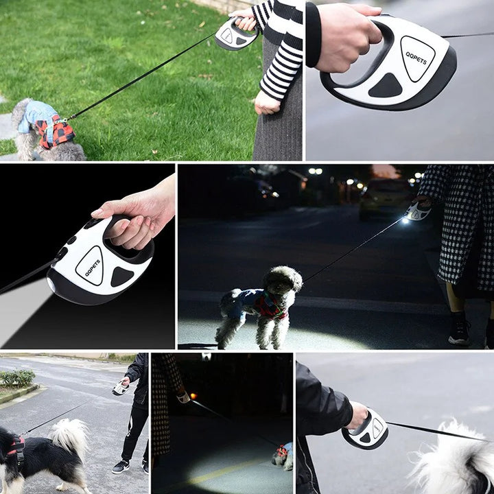 SafePaw - Luxury LED Retractable Dog Leash with Ergonomic Grip Stornfield