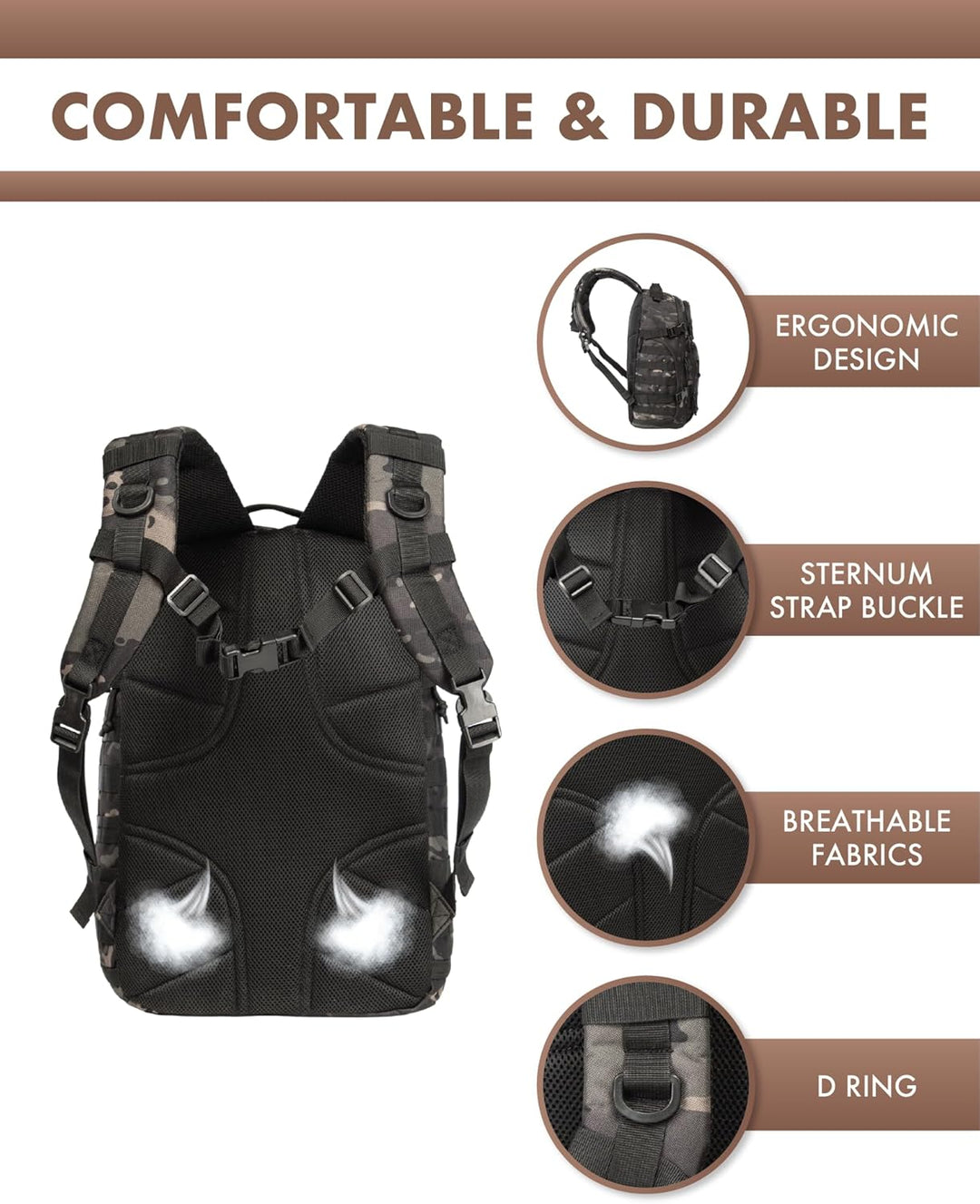 35L Outdoor Tactical Backpack with Molle System and Laptop Storage | Stornfield