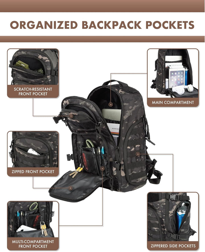 35L Outdoor Tactical Backpack with Molle System and Laptop Storage | Stornfield