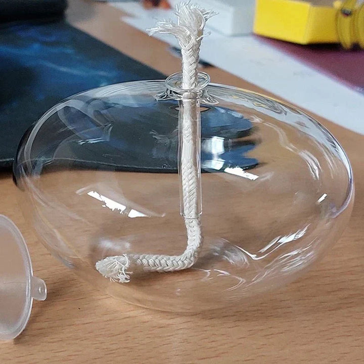 Stornfield | Transparent Glass Oil Lamp as a Candle Holder