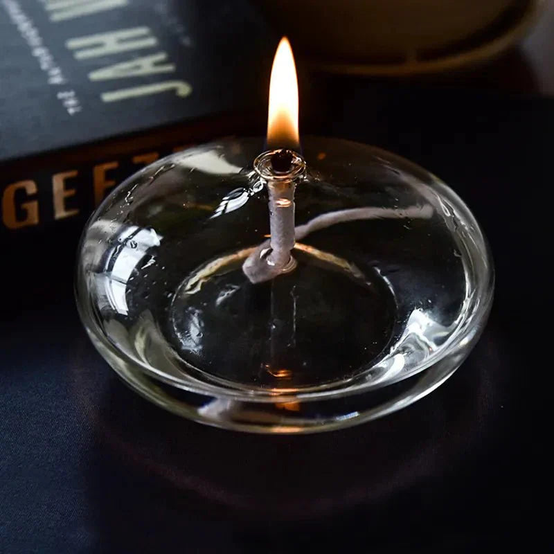 Stornfield | Transparent Glass Oil Lamp as a Candle Holder