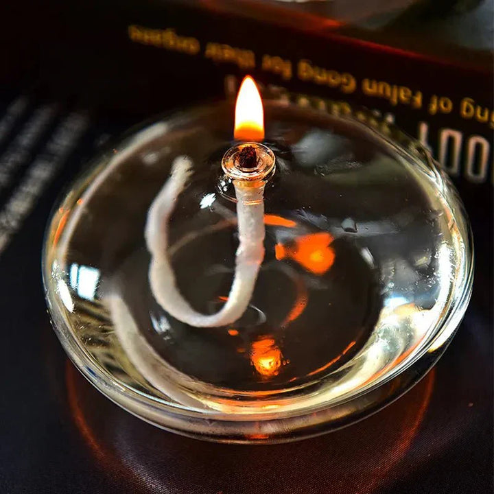 Stornfield | Transparent Glass Oil Lamp as a Candle Holder