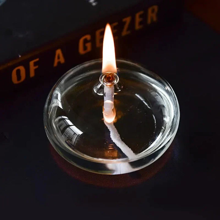 Stornfield | Transparent Glass Oil Lamp as a Candle Holder