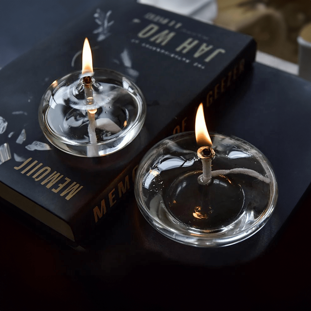 Stornfield | Transparent Glass Oil Lamp as a Candle Holder