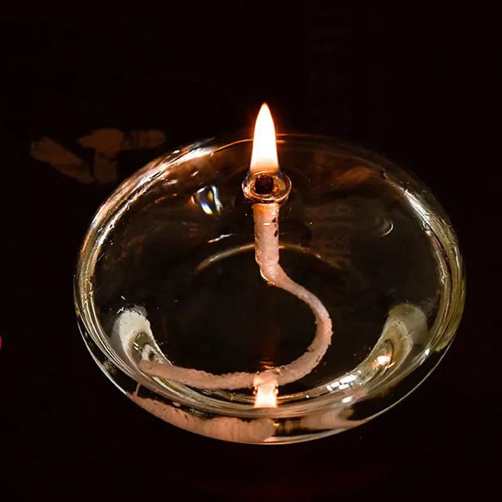 Stornfield | Transparent Glass Oil Lamp as a Candle Holder
