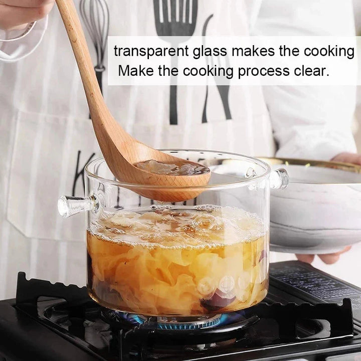 Transparent Glass Soup Pot Household Kitchen Cooking Saucepan Cookware | Stornfield