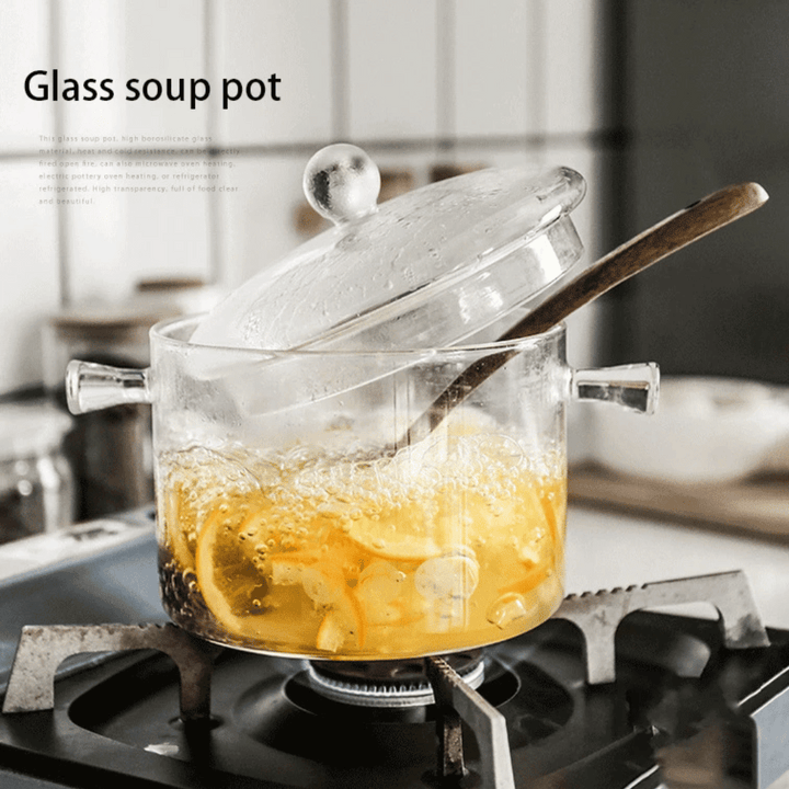 Transparent Glass Soup Pot Household Kitchen Cooking Saucepan Cookware | Stornfield