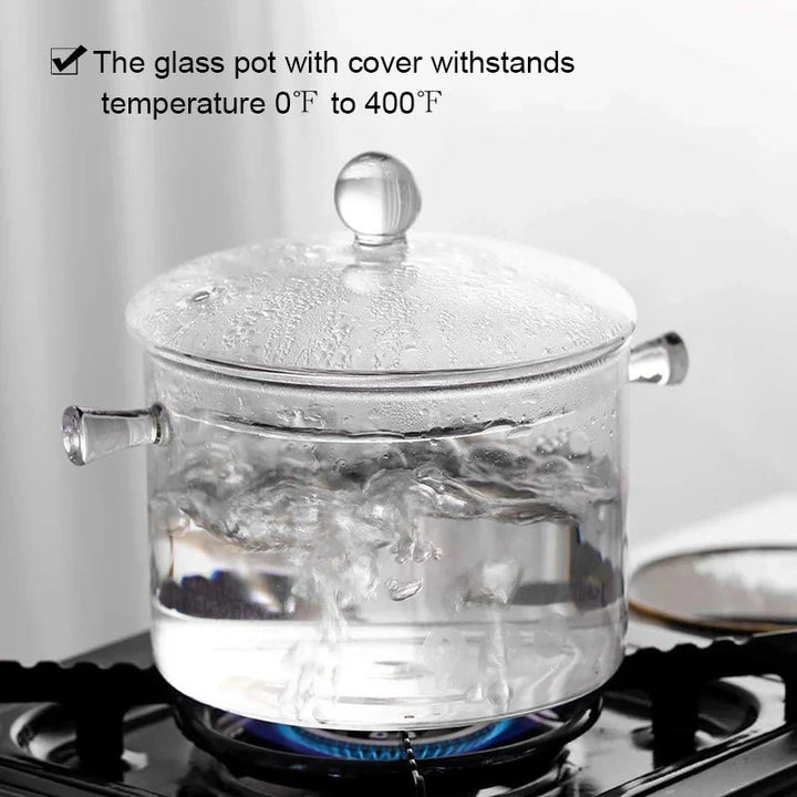 Transparent Glass Soup Pot Household Kitchen Cooking Saucepan Cookware | Stornfield