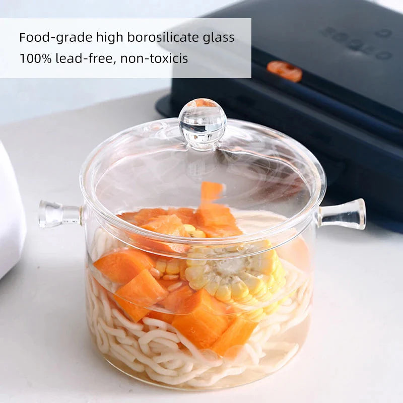 Transparent Glass Soup Pot Household Kitchen Cooking Saucepan Cookware | Stornfield
